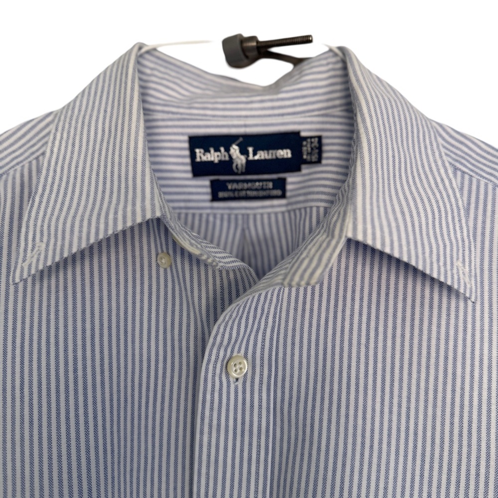 Ralph Lauren Men's Blue Embroidered Oxford Shirt Excellent Condition - Picture 3 of 6